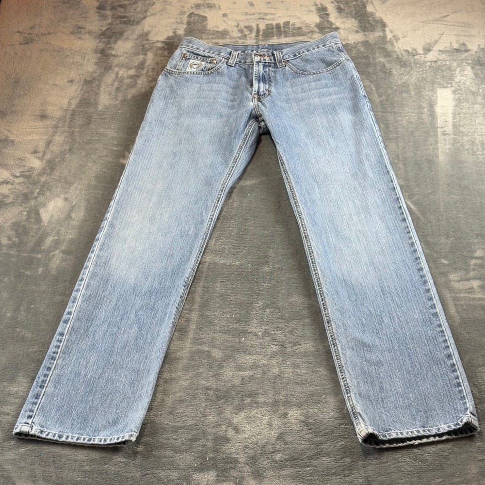 Cinch Up Mens Straight Leg Western Denim Jeans Light Wash 30x35 MB92834 003